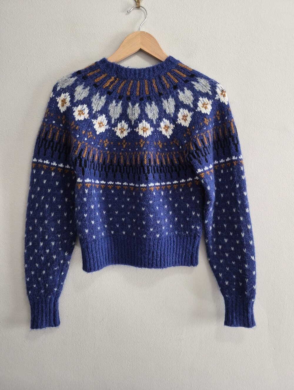 Rag & Bone Fran Fair Isle Alpaca Wool Blend Sweater Size XS - Picture 4 of 7